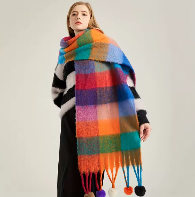 Elena | De kleurrijke sjaal die elke outfit in één beweging afmaakt.