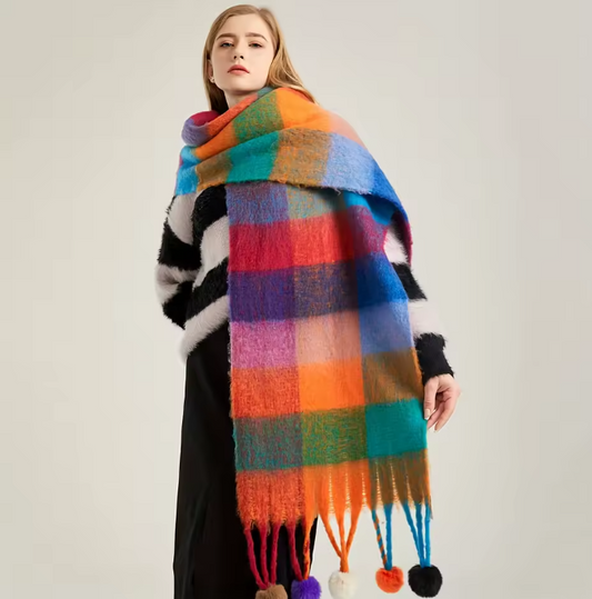 Elena | De kleurrijke sjaal die elke outfit in één beweging afmaakt.